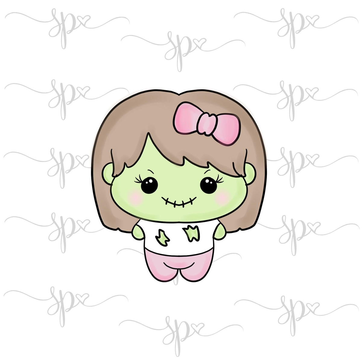 Girly Kawaii Zombie Cookie Cutter - Sweetleigh 