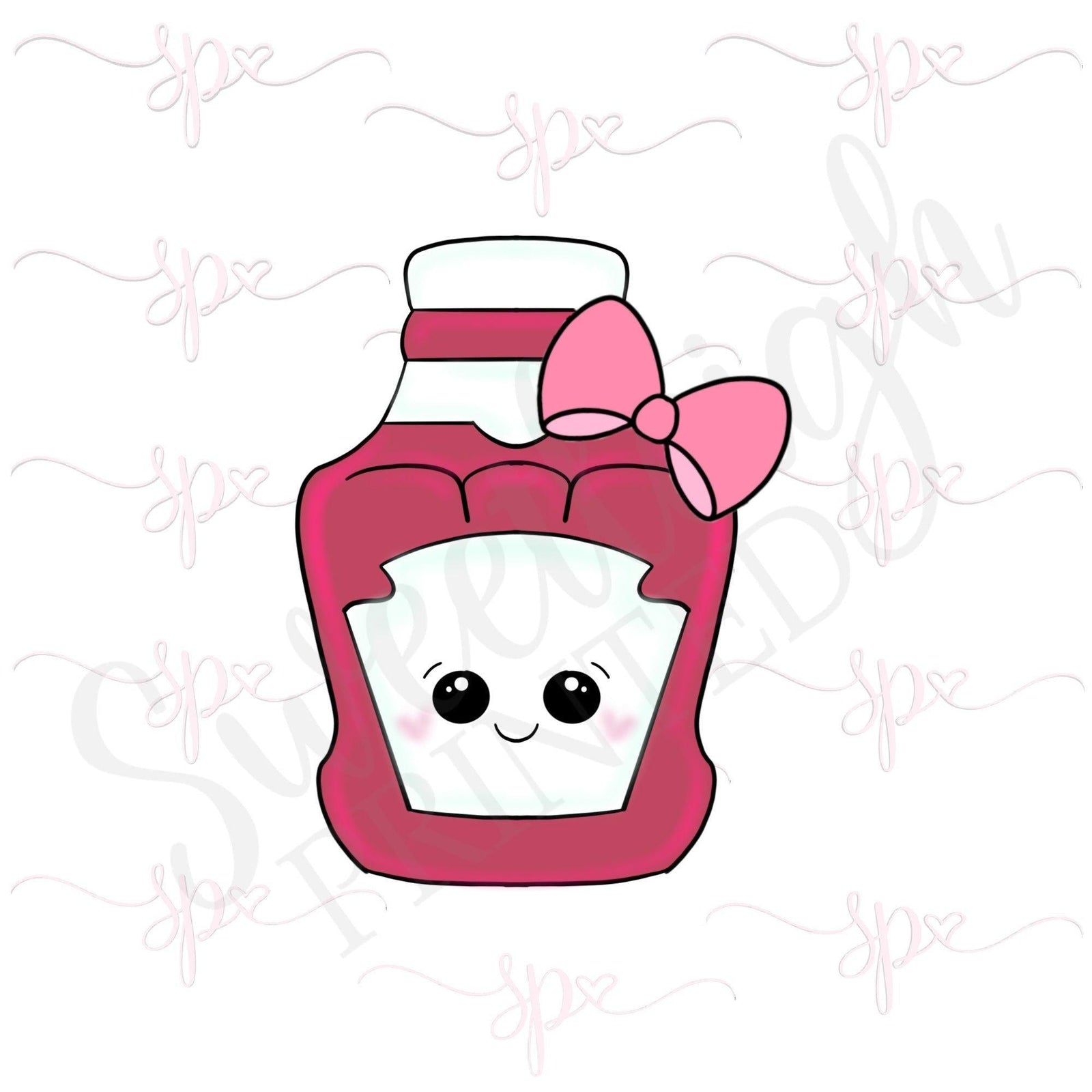 Girly Ketchup Bottle Cookie Cutter - Sweetleigh 