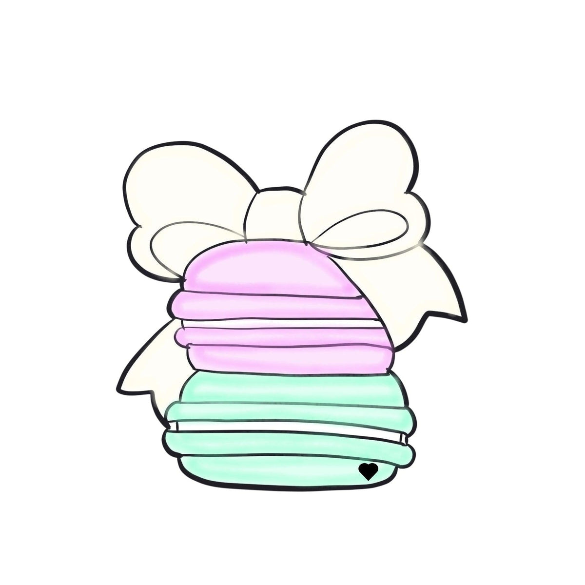 Girly Macaron Stack Cookie Cutter - Sweetleigh 