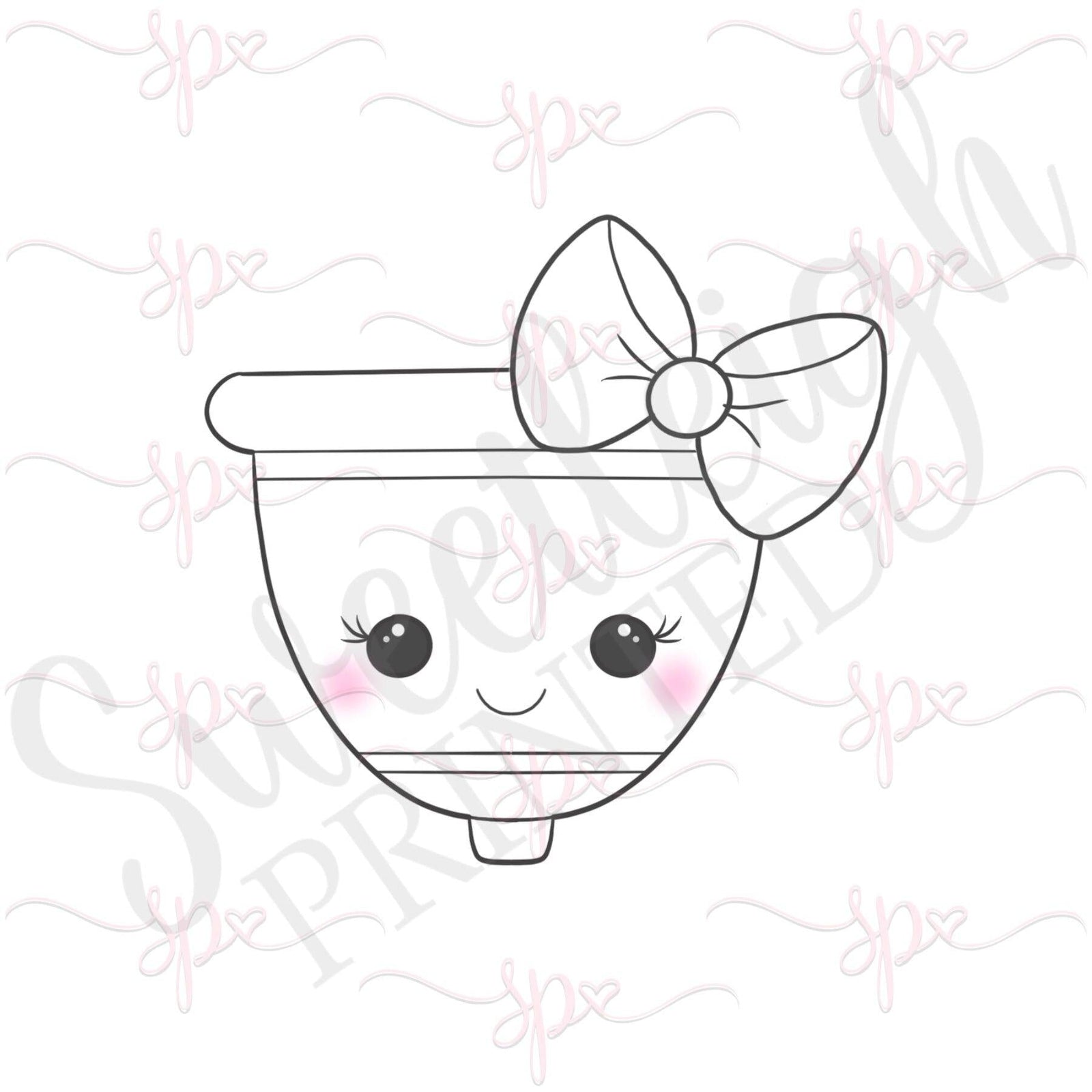 Girly Menstrual Cup Cookie Cutter - Sweetleigh 