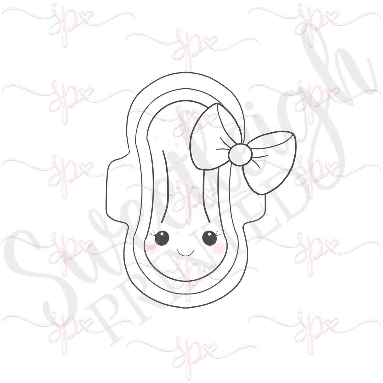Girly Menstrual Pad Cookie Cutter - Sweetleigh 