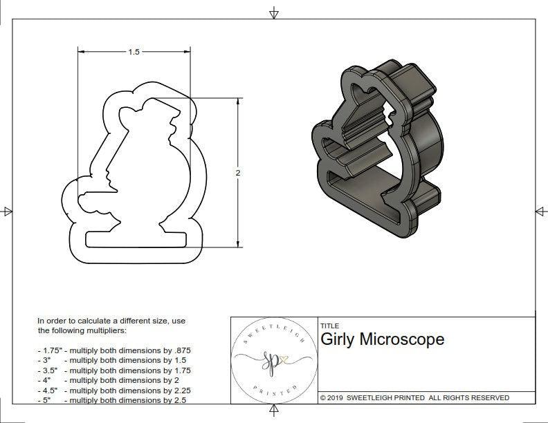 Girly Microscope Cookie Cutter - Sweetleigh 