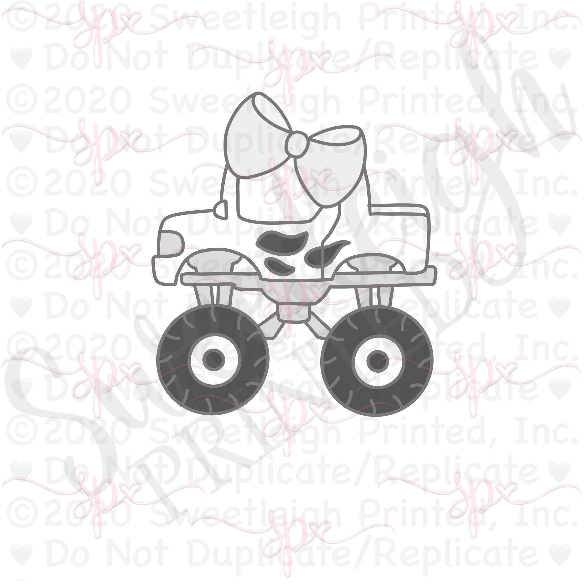 Girly Monster Truck 1 Cookie Cutter - Sweetleigh 