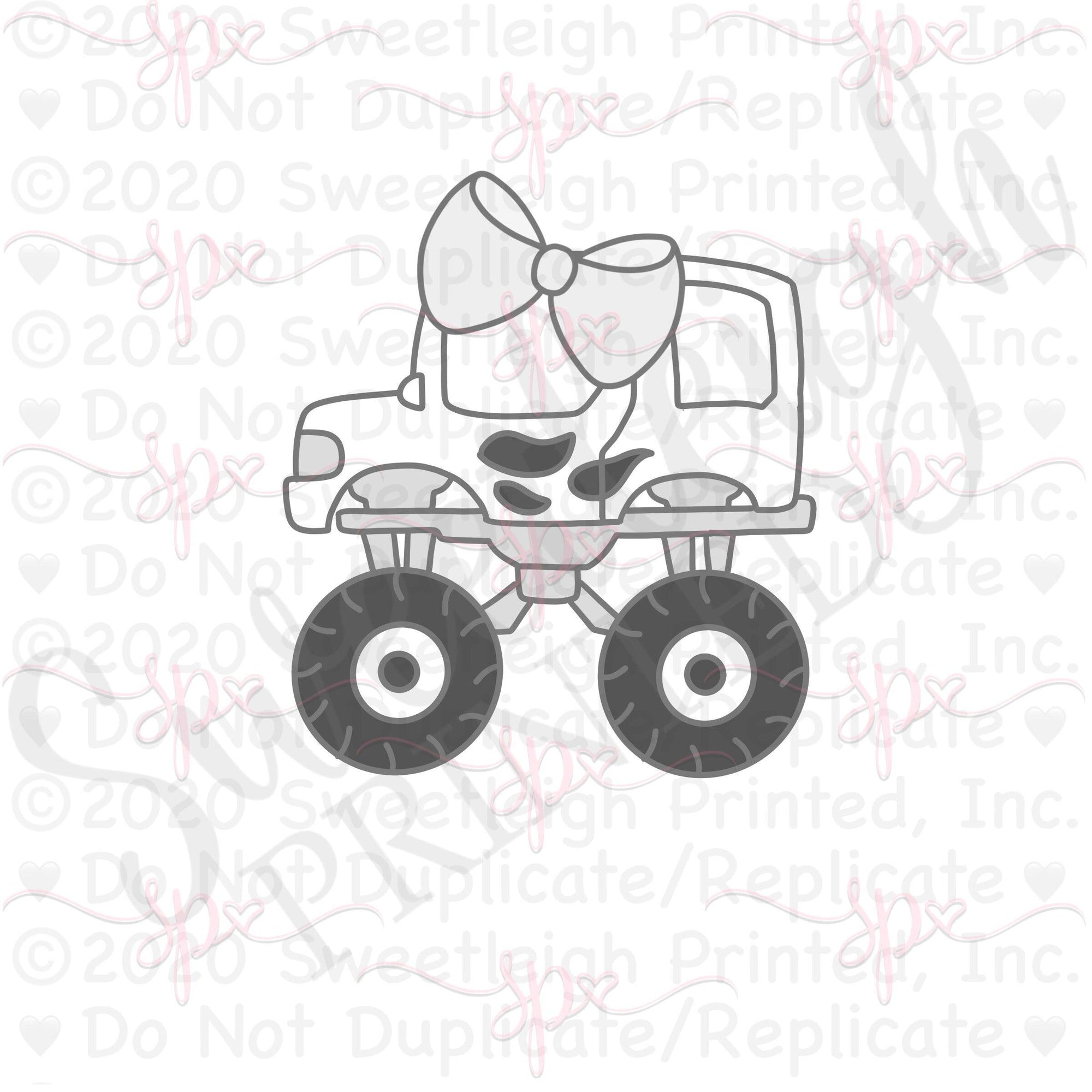 Girly Monster Truck 2 Cookie Cutter - Sweetleigh 