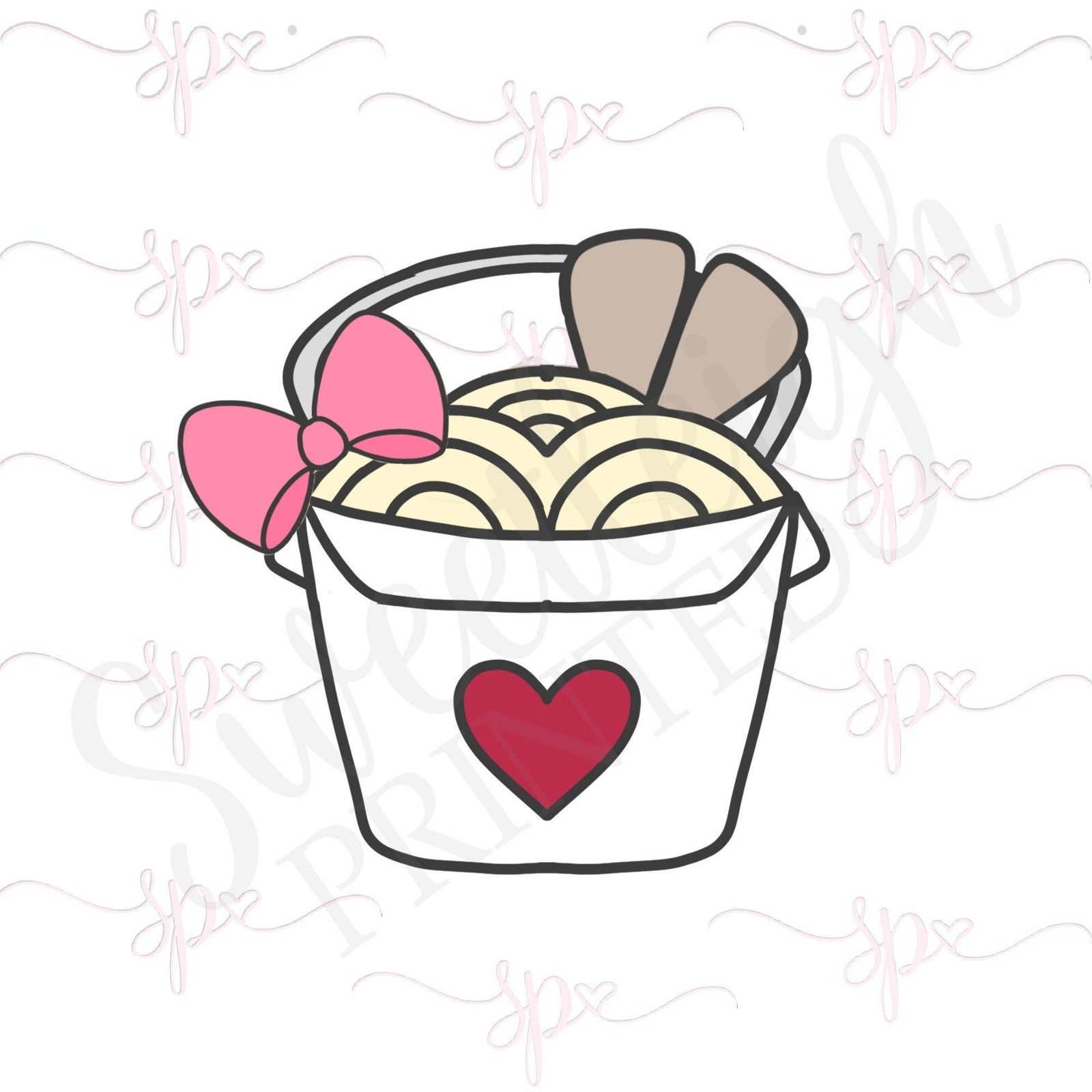 Girly Noodle Container Cookie Cutter - Sweetleigh 