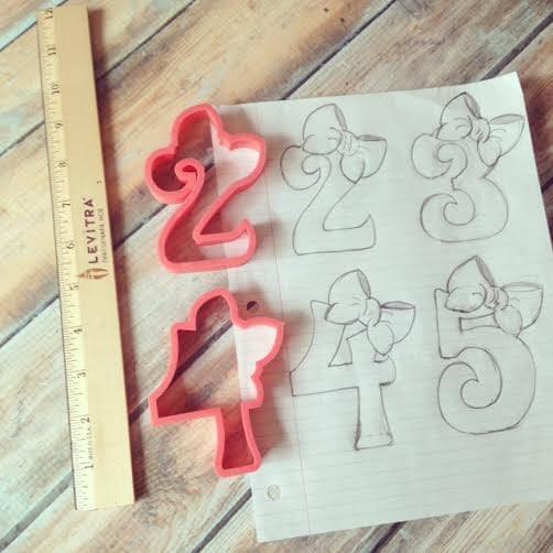 Girly Numbers Cookie Cutters - Sweetleigh 