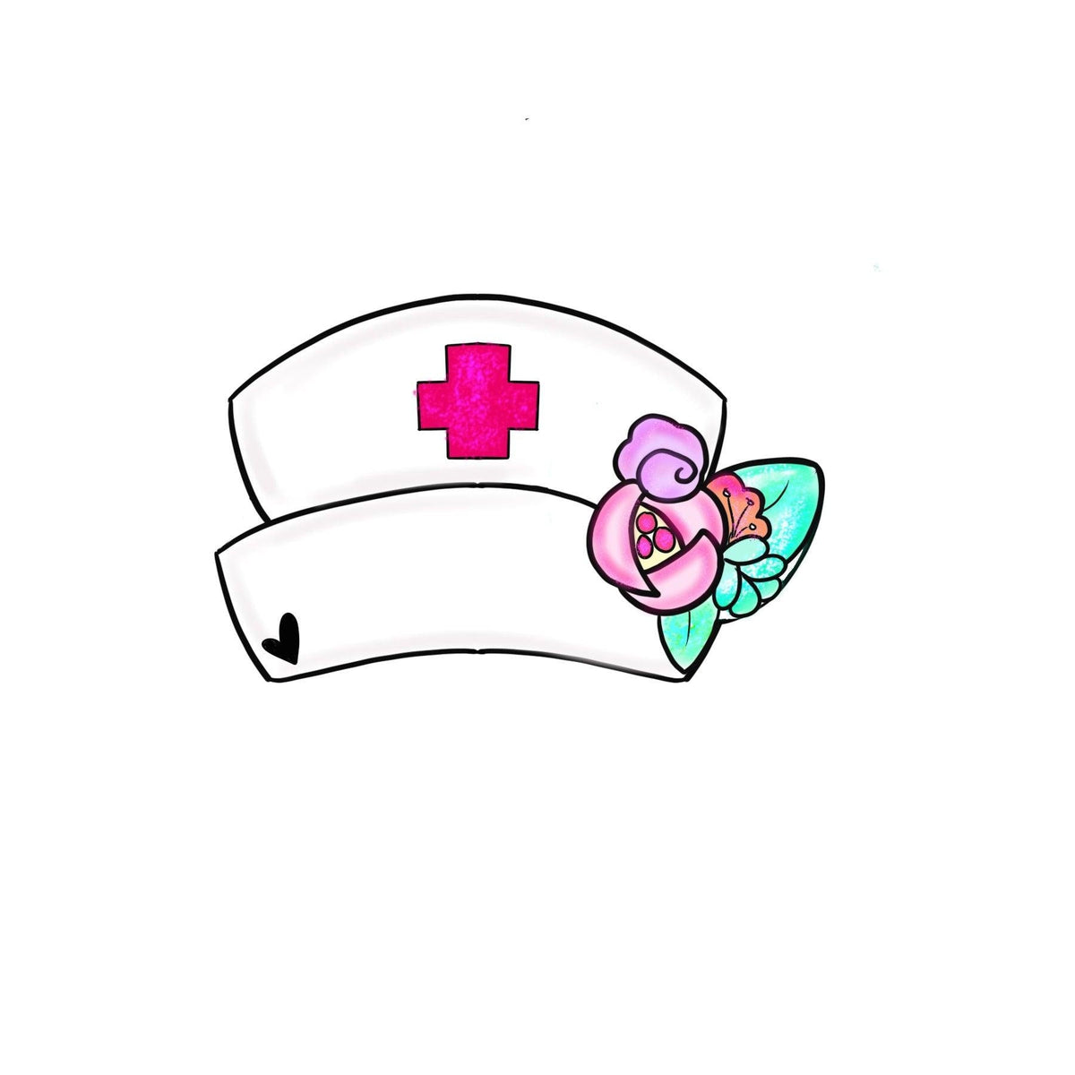 Girly Nurse Cap Cookie Cutter - Sweetleigh 
