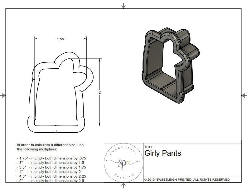 Girly Pants Cookie Cutter - Sweetleigh 