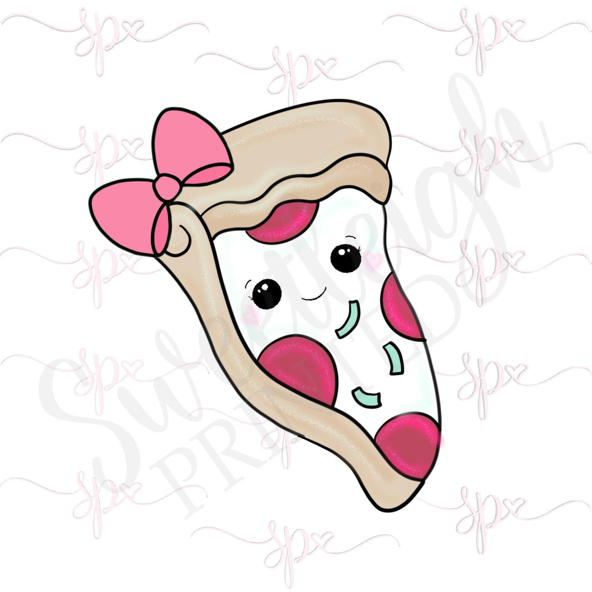 Girly Pizza Slice Cookie Cutter - Sweetleigh 