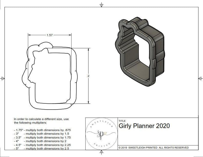 Girly Planner 2020 Cookie Cutter - Sweetleigh 