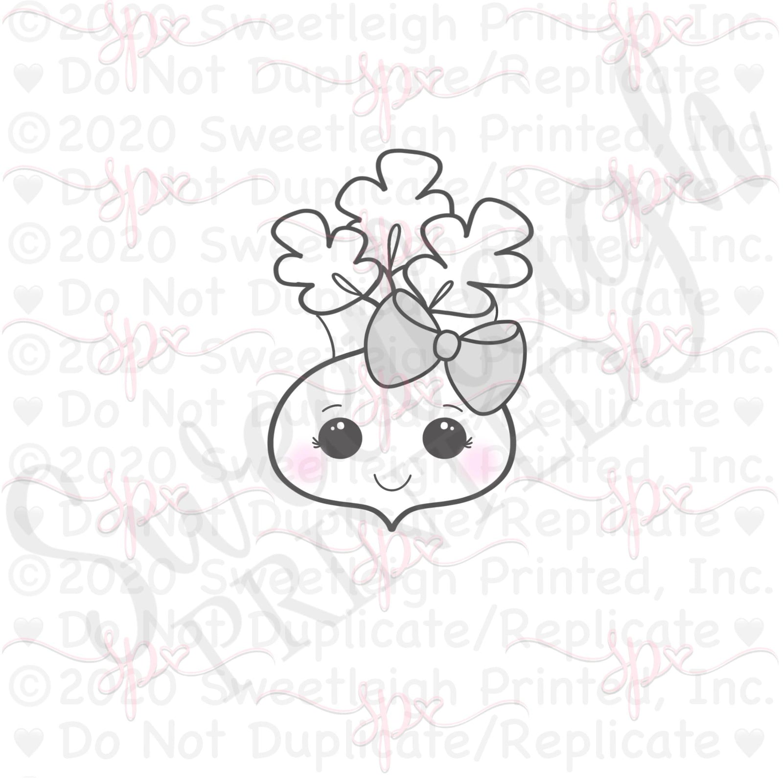 Girly Radish Cookie Cutter - Sweetleigh 