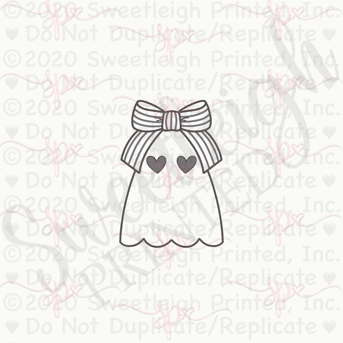 Girly Scallop Ghost Cookie Cutter - Sweetleigh 