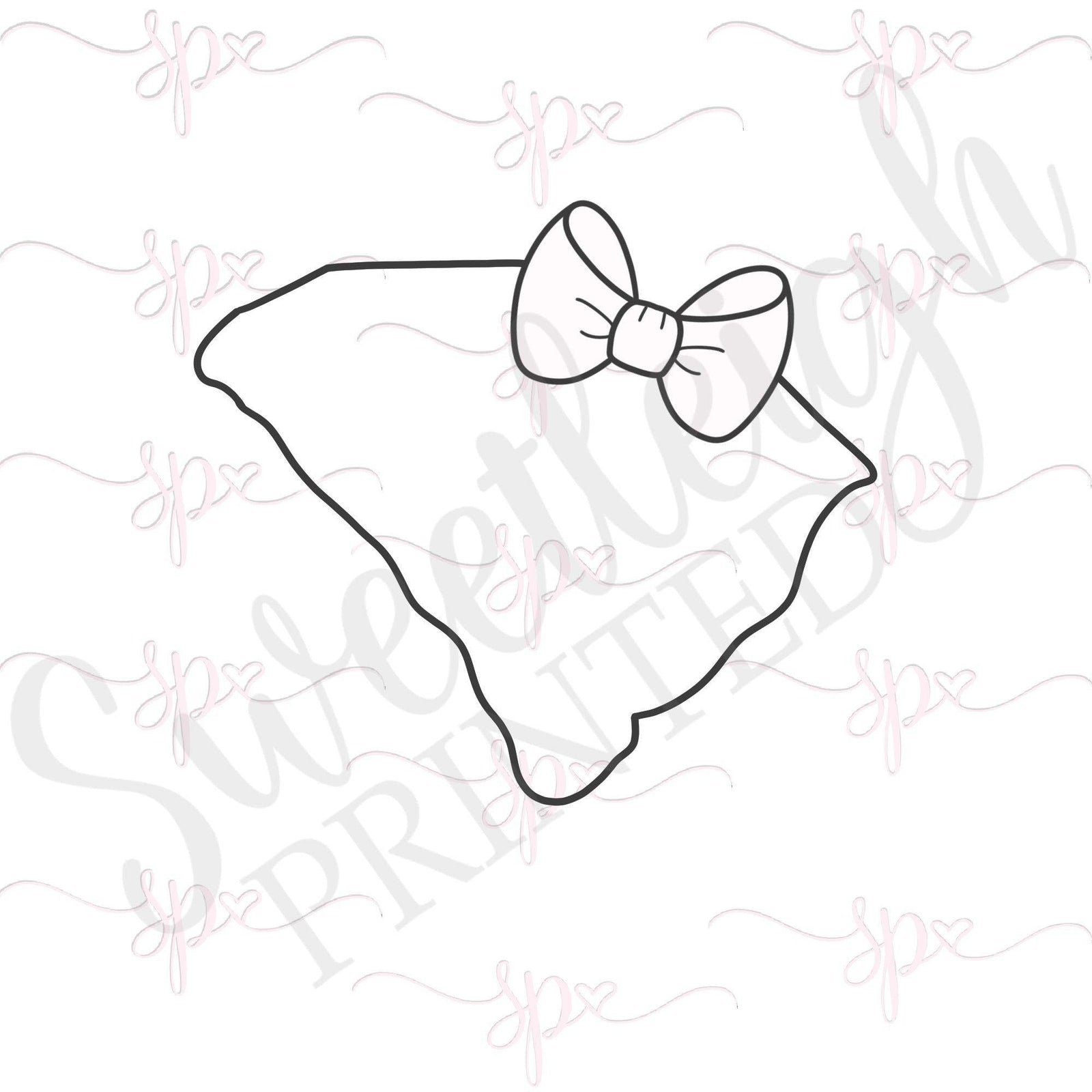 Girly South Carolina 1 Cookie Cutter - Sweetleigh 
