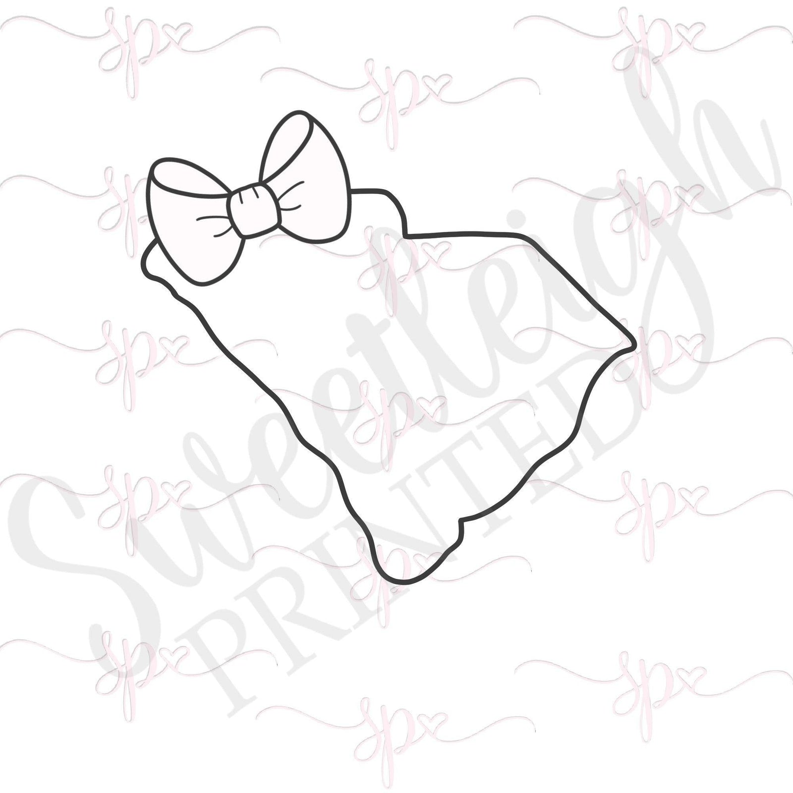 Girly South Carolina 2 Cookie Cutter - Sweetleigh 