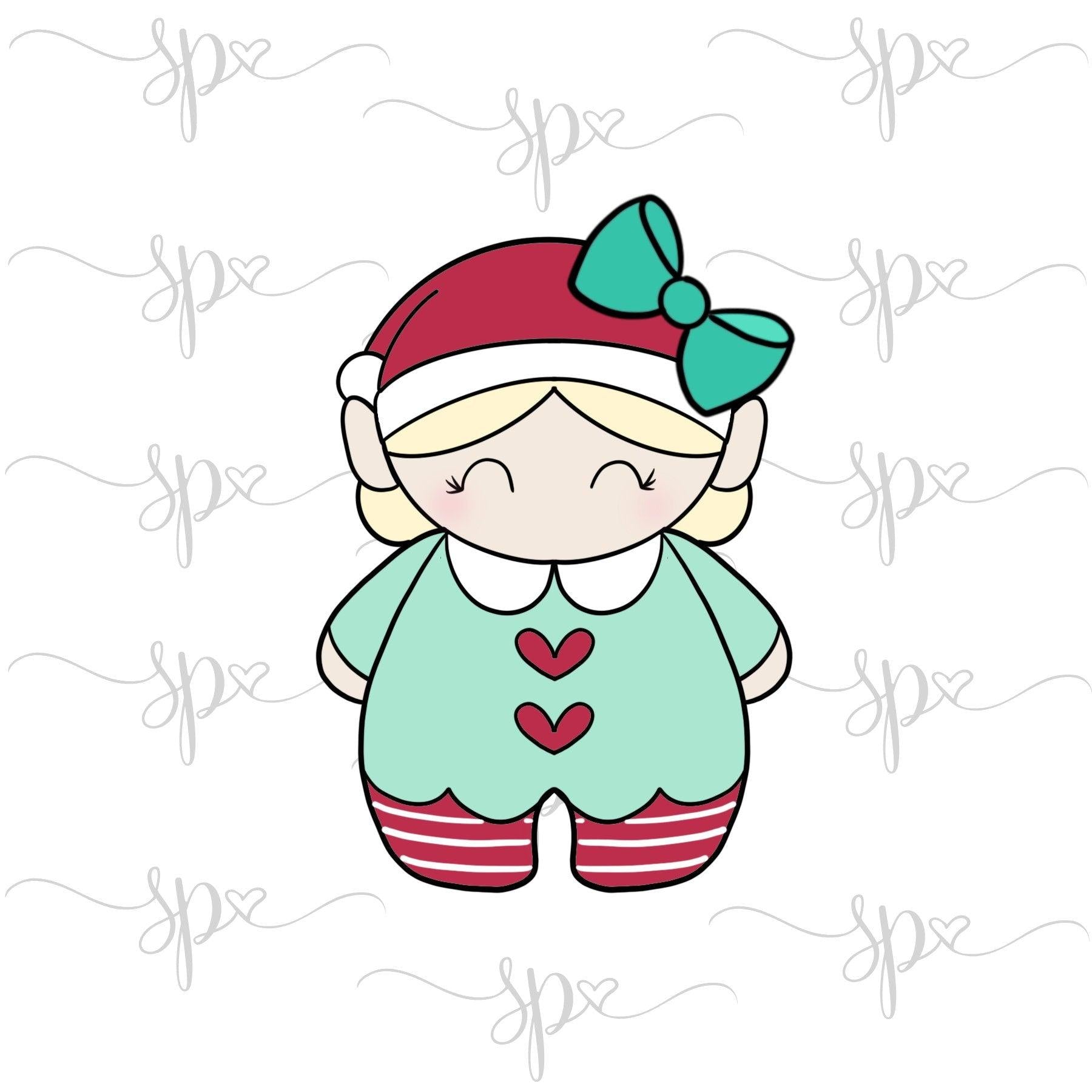 Girly Squishy Elf Cookie Cutter - Sweetleigh 