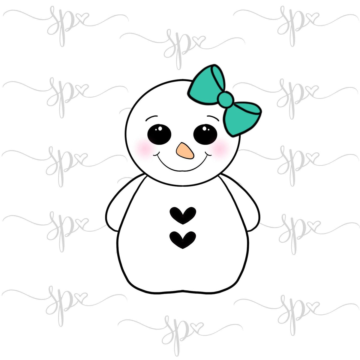 Girly Squishy Snowman Cookie Cutter - Sweetleigh 