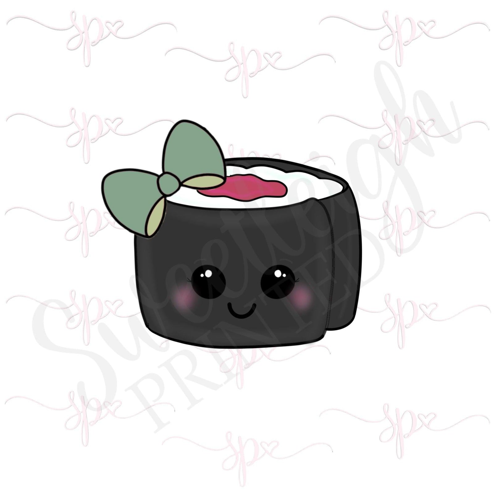 Girly Sushi Roll 1 Cookie Cutter - Sweetleigh 