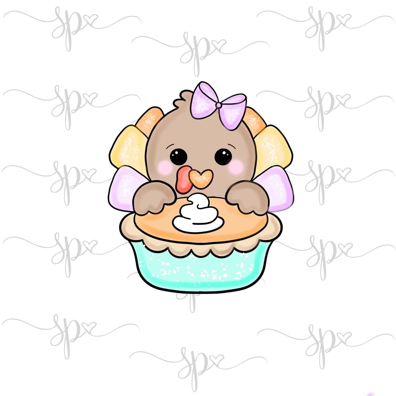 Girly Turkey Pie Cookie Cutter - Sweetleigh 