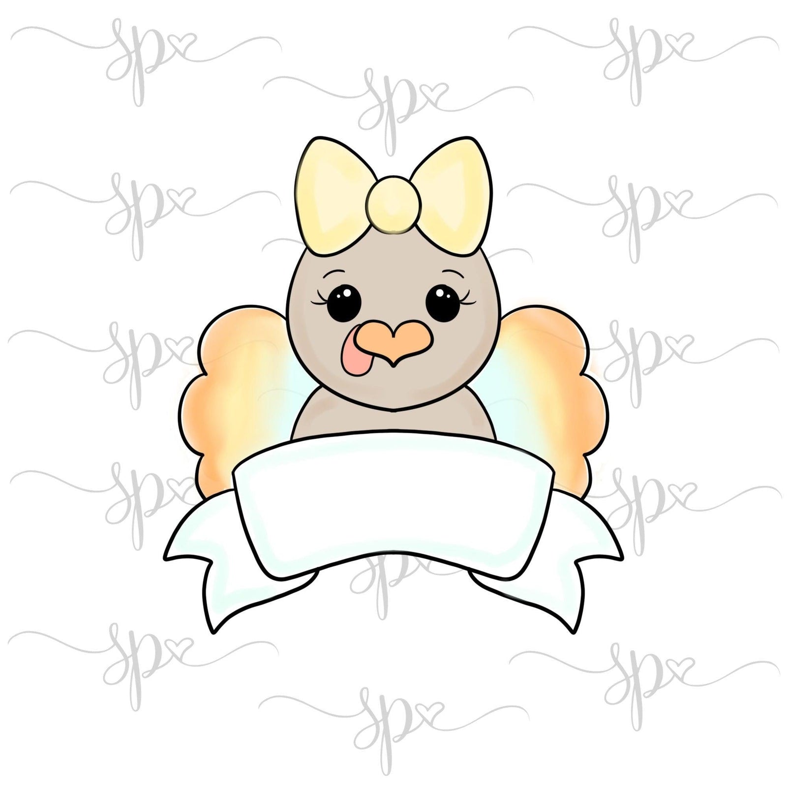 Girly Turkey Place Card Cookie Cutter - Sweetleigh 