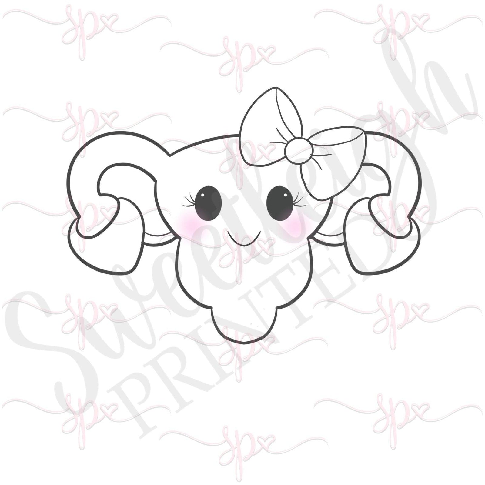 Girly Uterus Cookie Cutter - Sweetleigh 