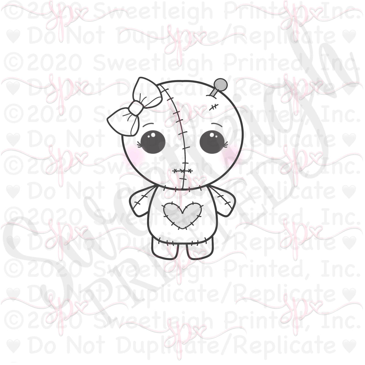 Girly Voodoo Doll Cookie Cutter - Sweetleigh 