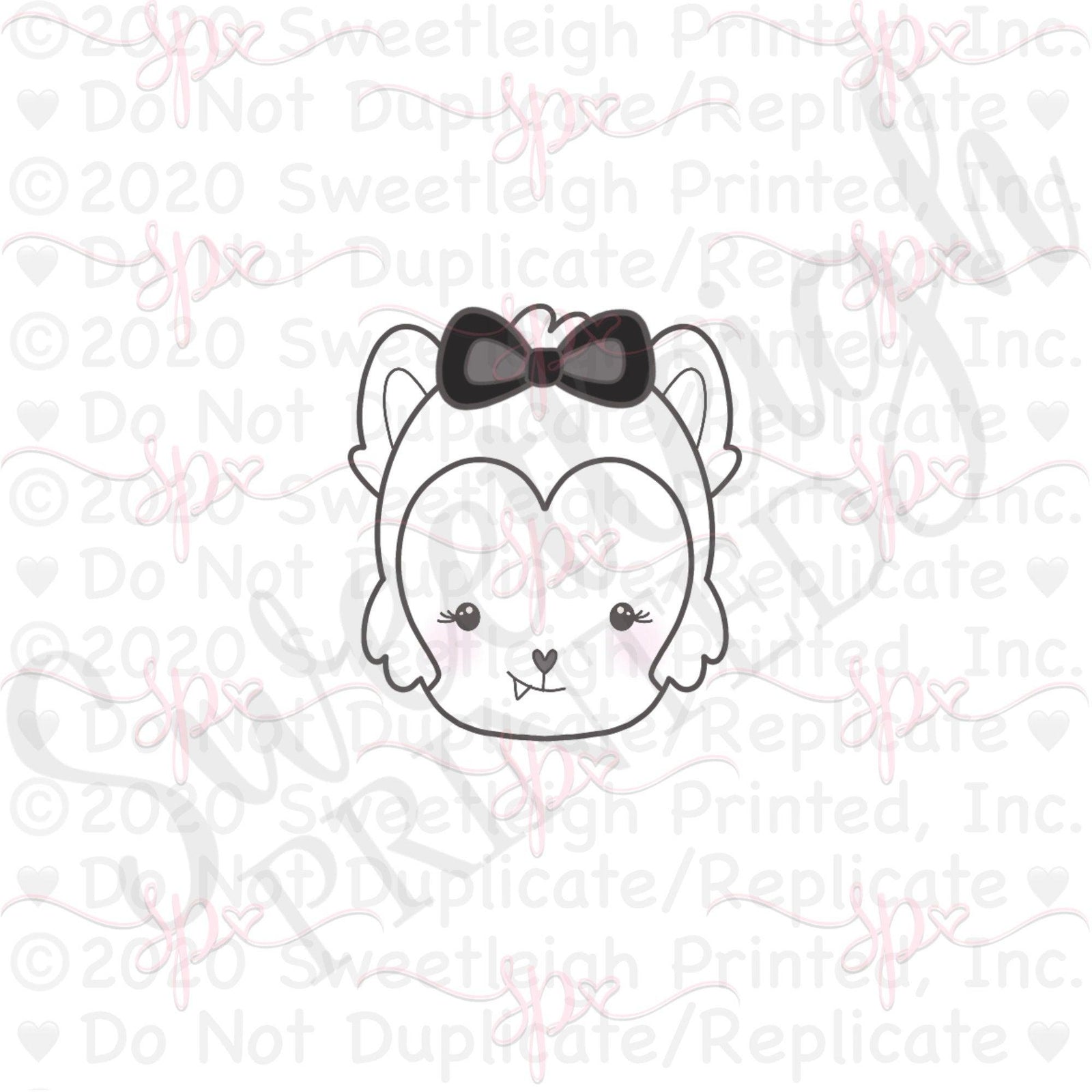 Girly Wolfman Face 2021 Cookie Cutter - Sweetleigh 