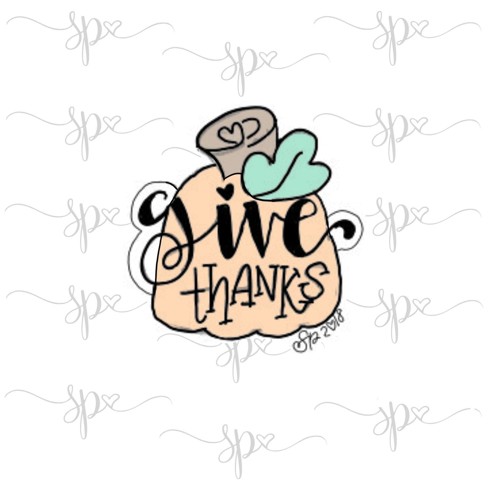 Give Thanks Pumpkin Cookie Cutter - Sweetleigh 