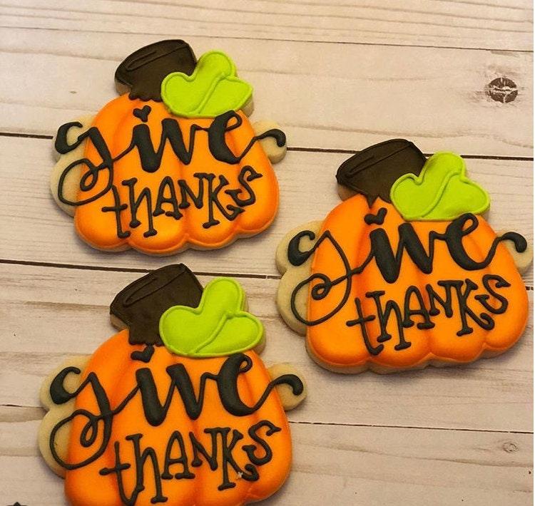 Give Thanks Pumpkin Cookie Cutter - Sweetleigh 
