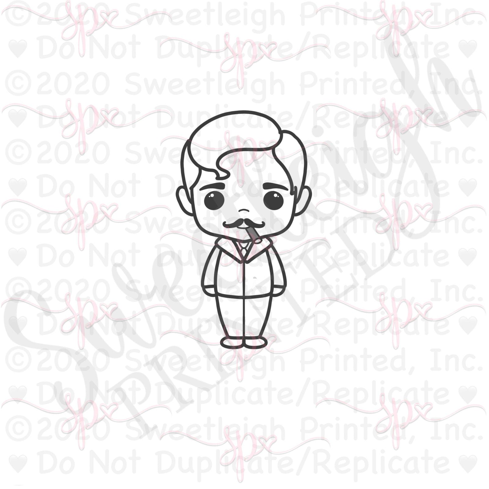 Gomez Addams Cookie Cutter - Sweetleigh 