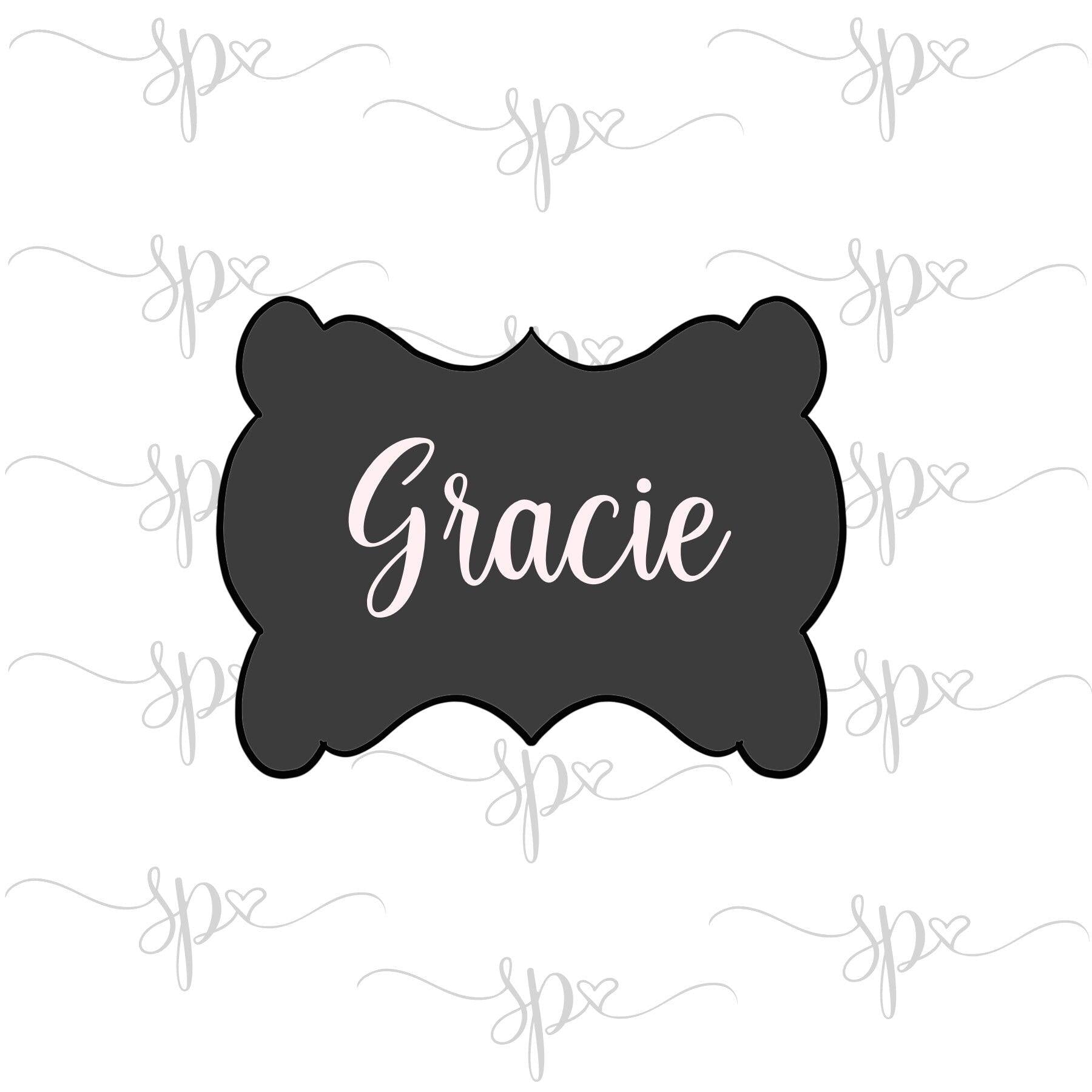 Gracie Plaque Cookie Cutter - Sweetleigh 