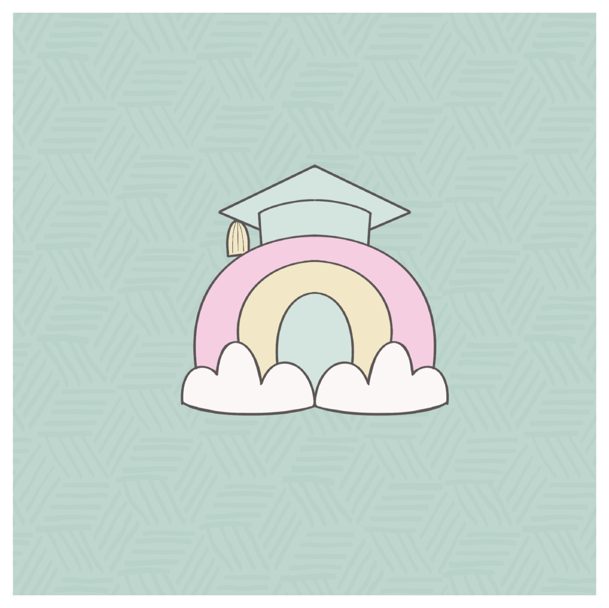 Rainbow Diaper Pin Cookie Cutter - Sweetleigh
