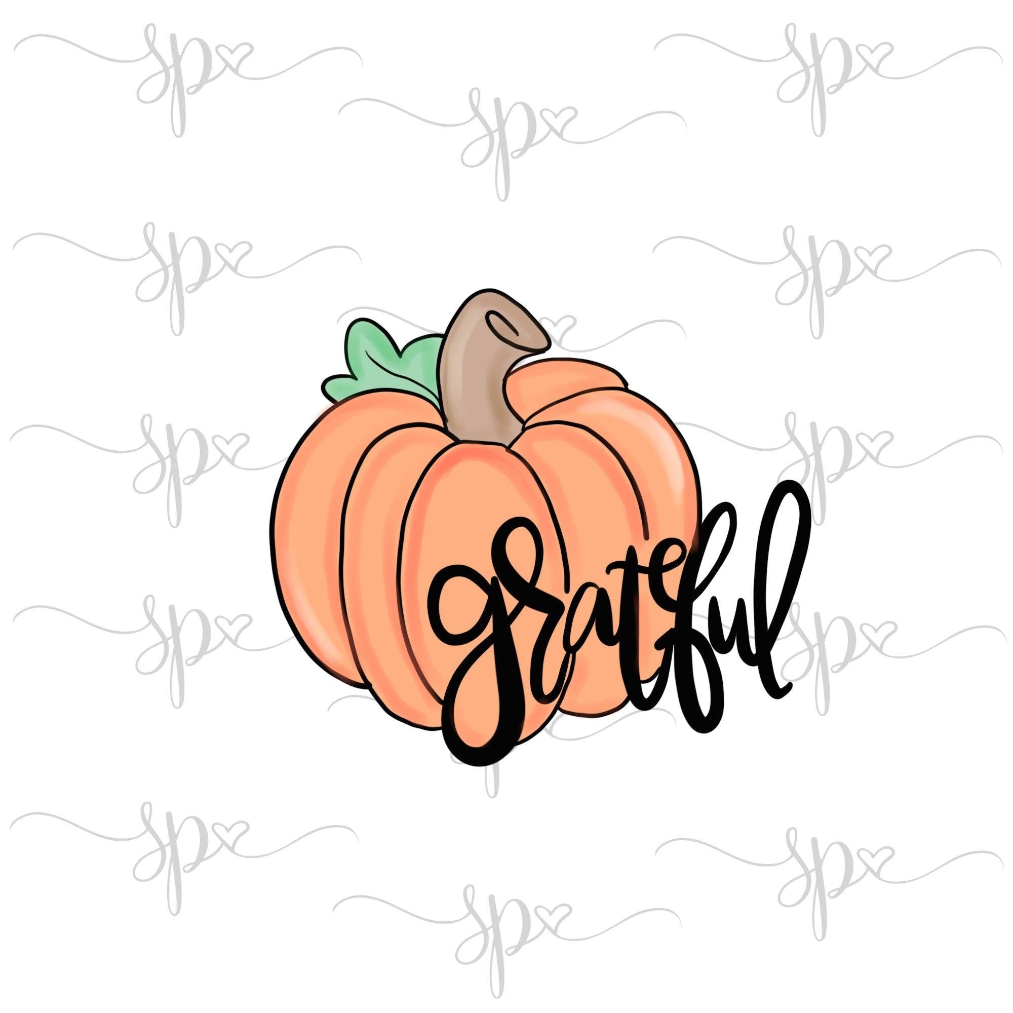 Grateful Pumpkin Cookie Cutter - Sweetleigh 