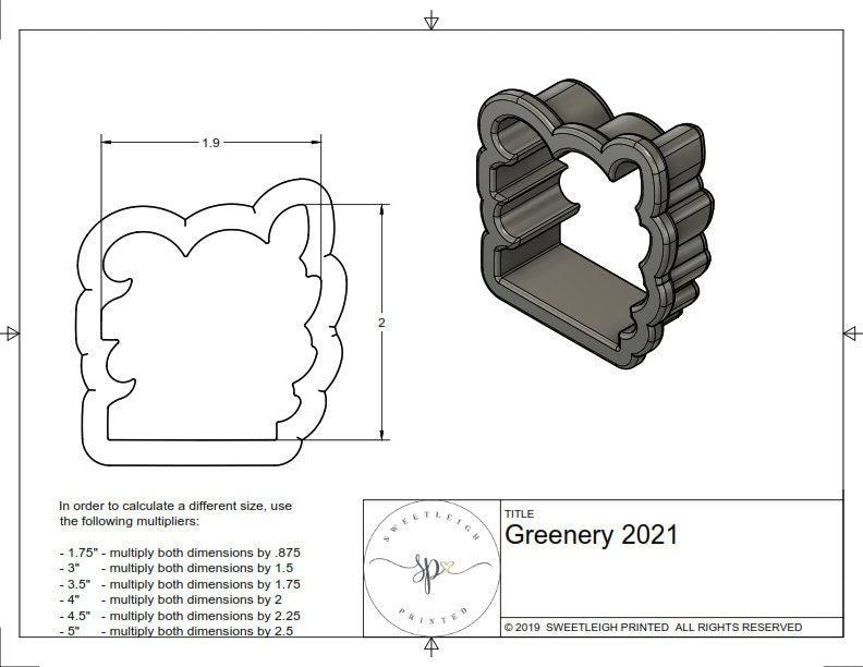Greenery 2021 Cookie Cutter - Sweetleigh 