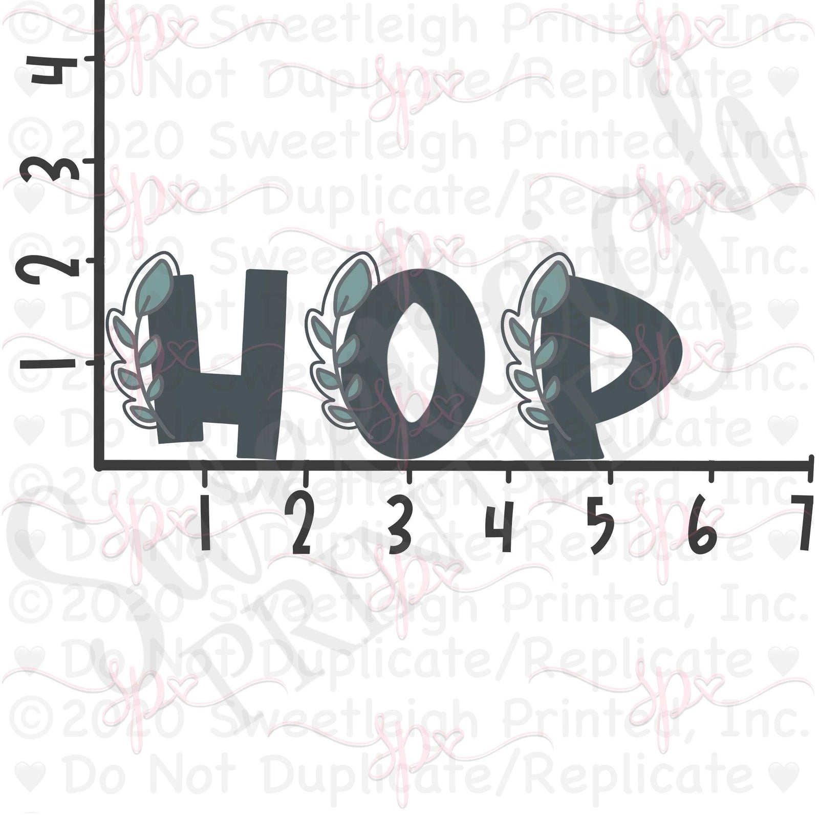 Greenery HOP Letter Cookie Cutter Set - Sweetleigh 