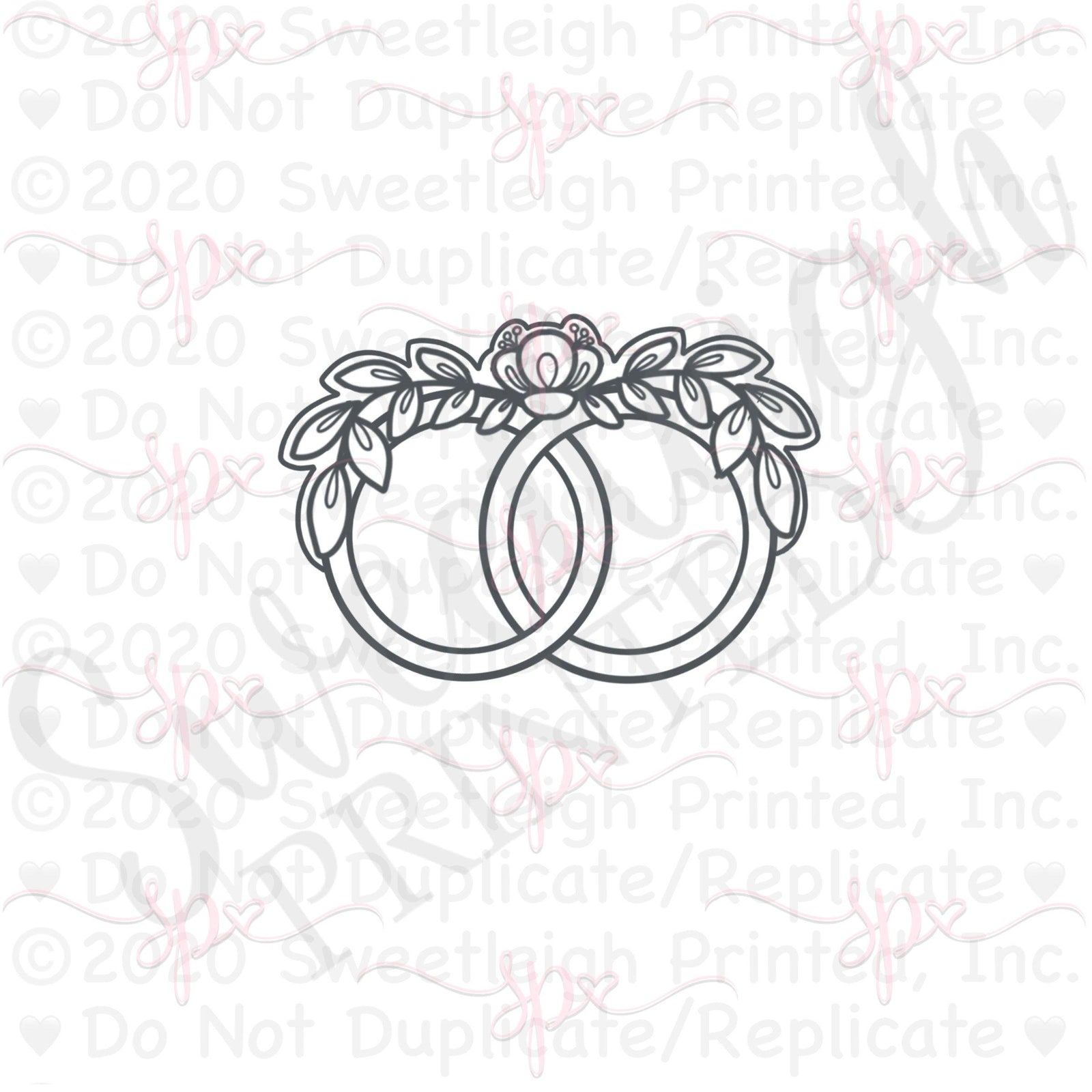 Greenery Interlocking Rings Cookie Cutter - Sweetleigh 