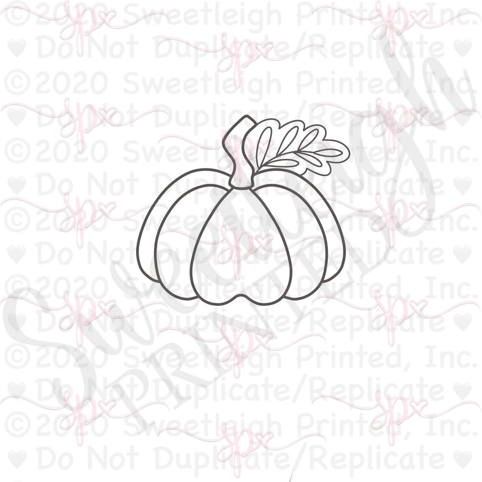 Greenery Porcelain Pumpkin Cookie Cutter - Sweetleigh 