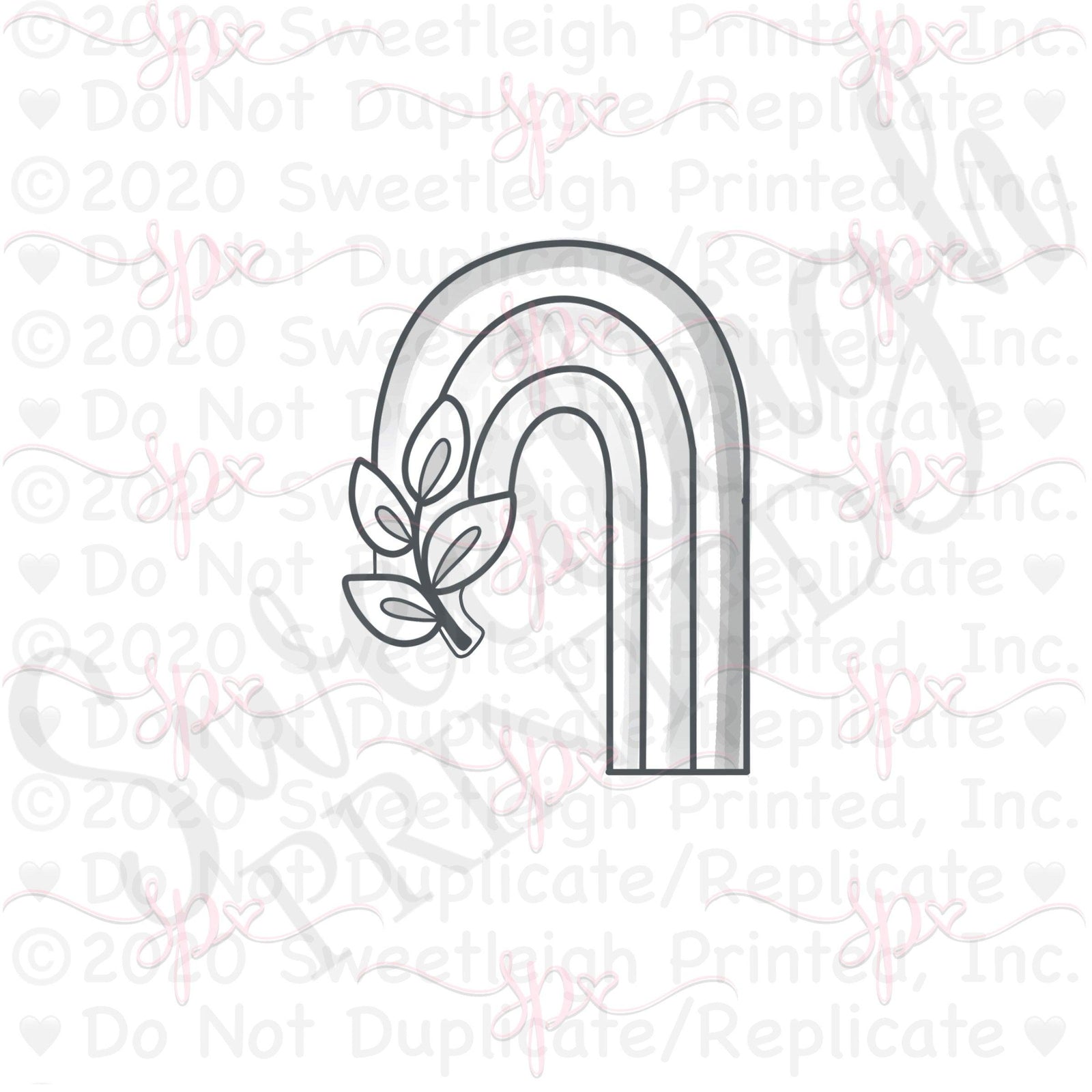 Greenery Rainbow Cookie Cutter - Sweetleigh 