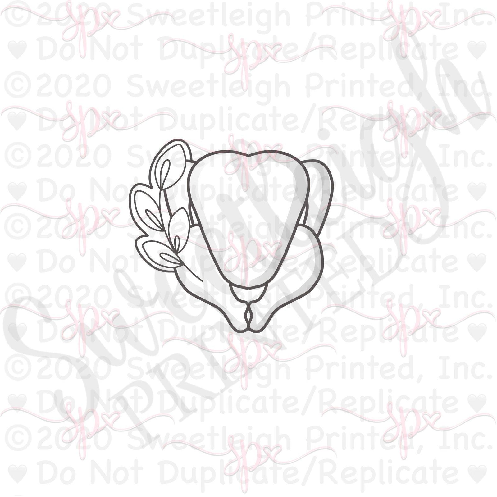 Greenery Roast Turkey 1 Cookie Cutters - Sweetleigh 