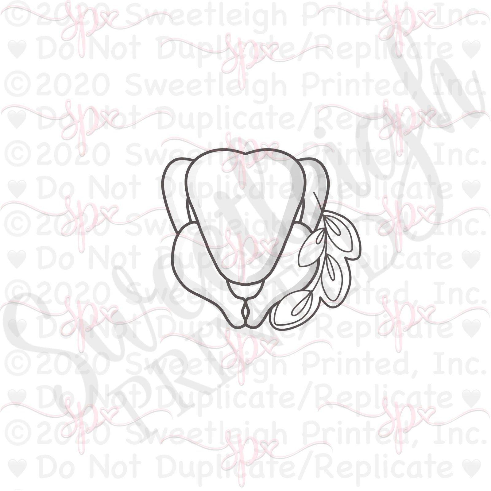 Greenery Roast Turkey 2 Cookie Cutters - Sweetleigh 