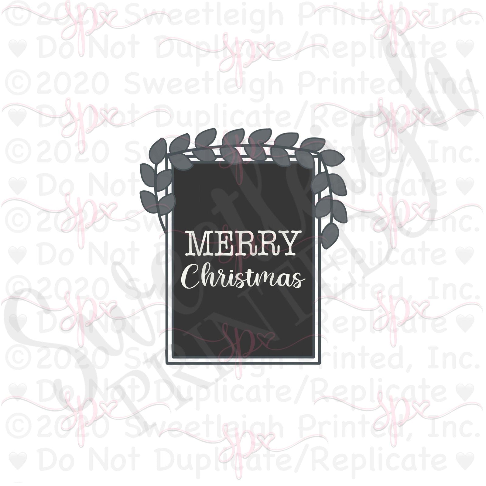 Greenery Top Rectangle Cookie Cutter - Sweetleigh 