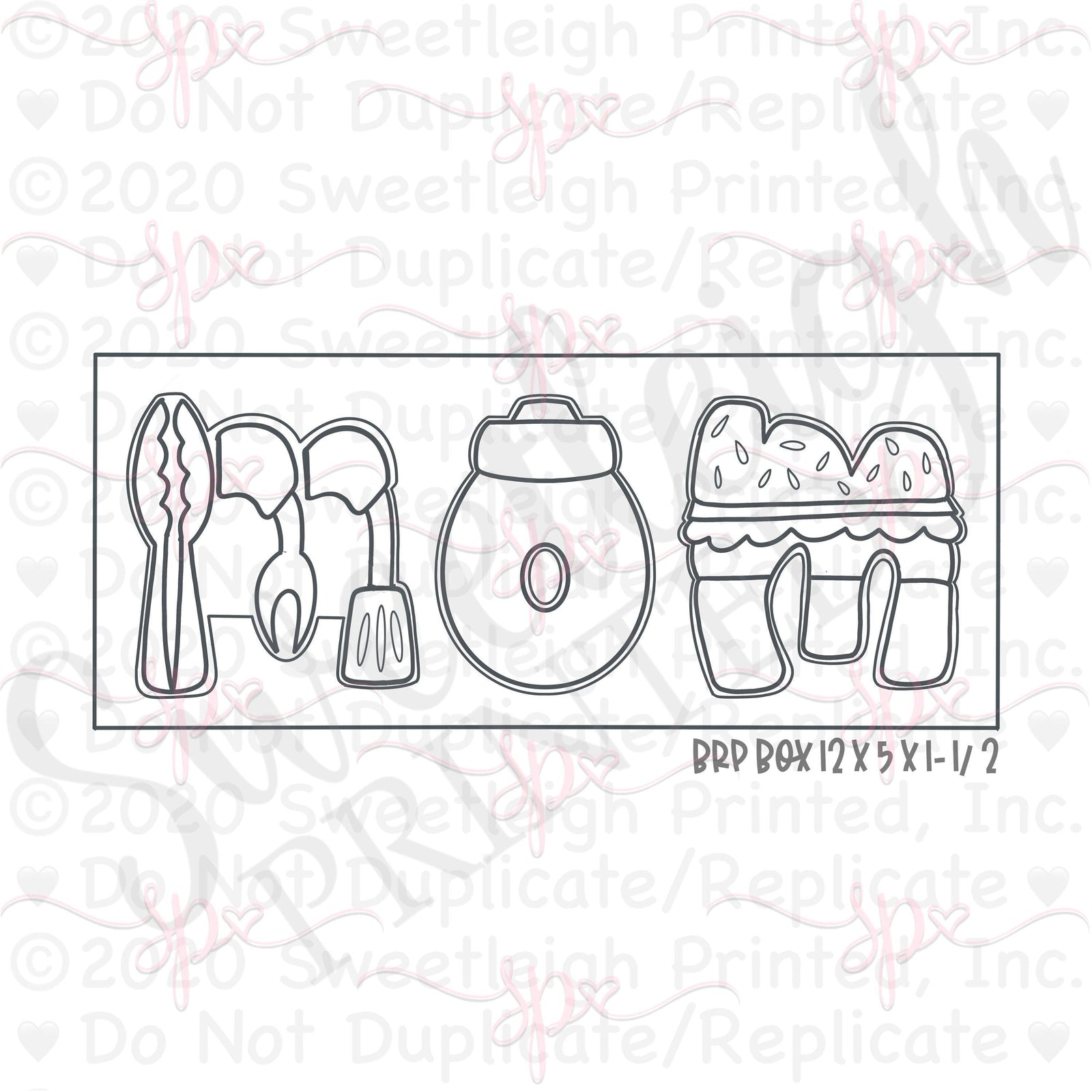 Grill MOM Letter Cookie Cutter Set - Sweetleigh 