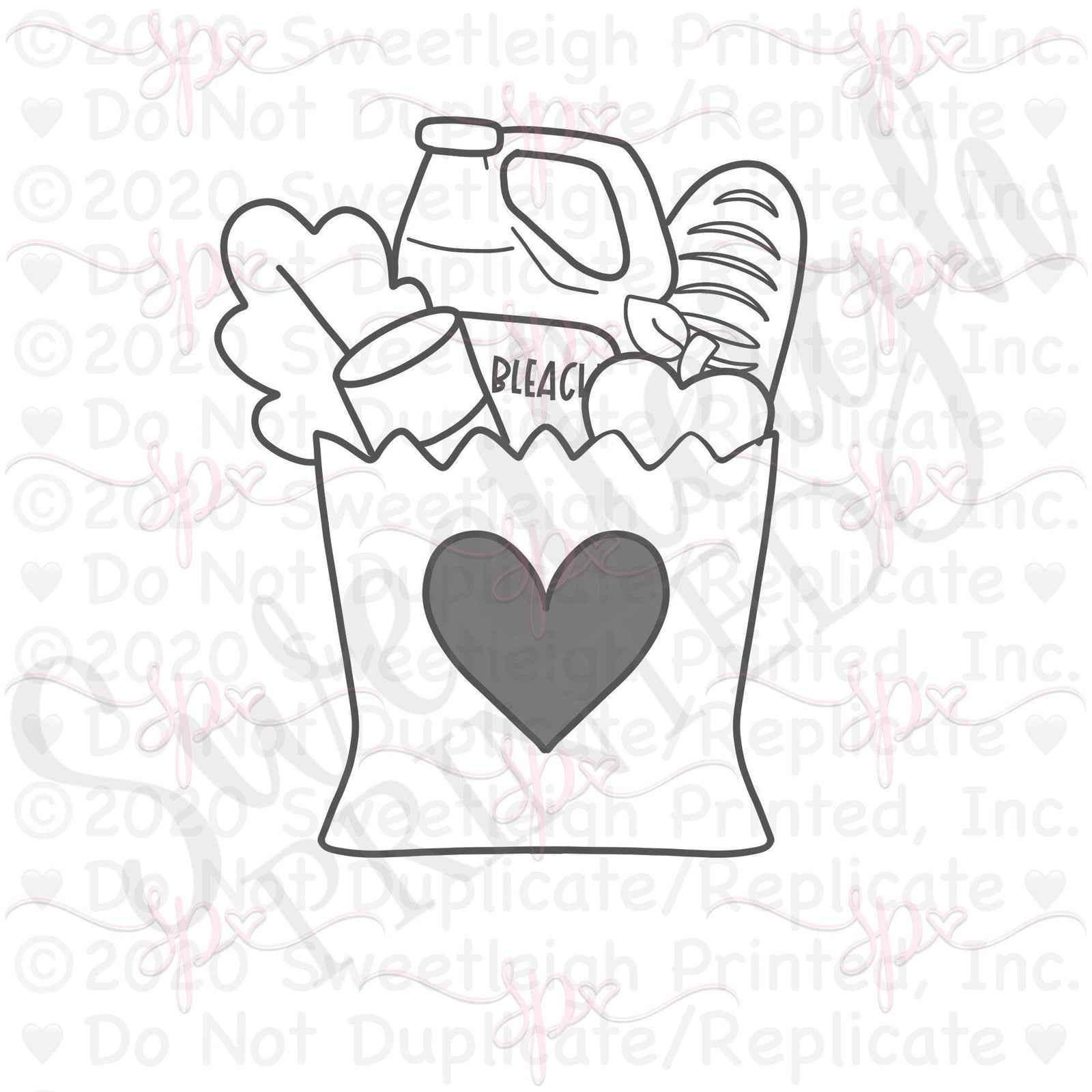 Grocery Bag Cookie Cutter - Sweetleigh 