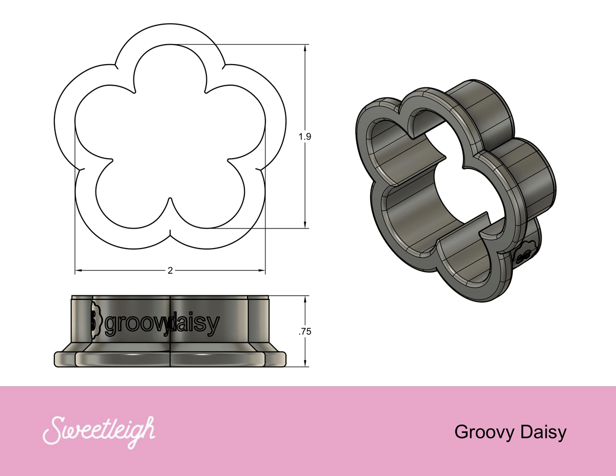 Groovy Daisy Cookie Cutter