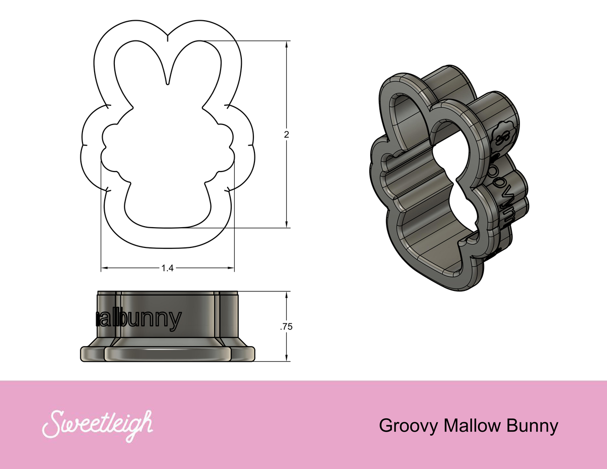 Groovy Mallow Bunny Cookie Cutter