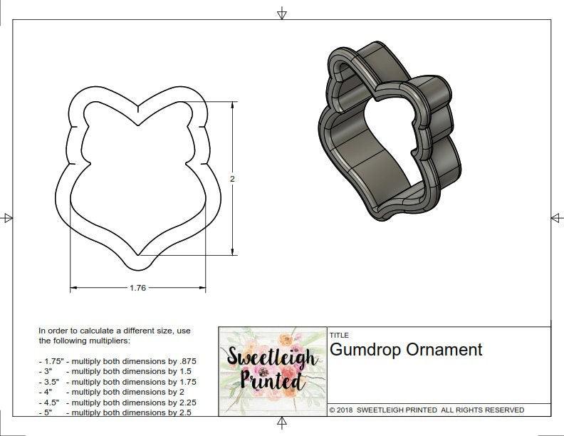 Gumdrop Ornament Cookie Cutter - Sweetleigh 