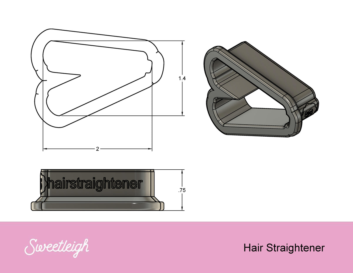 Hair Straightener Cookie Cutter