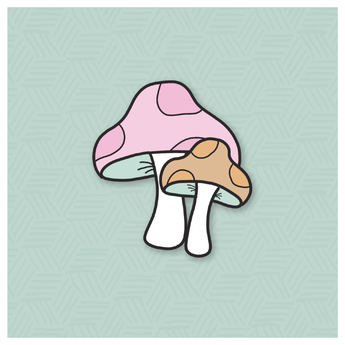 Double Mushroom Cookie Cutter - Sweetleigh