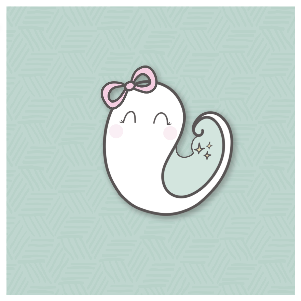 Girly Whispy Ghost Cookie Cutter