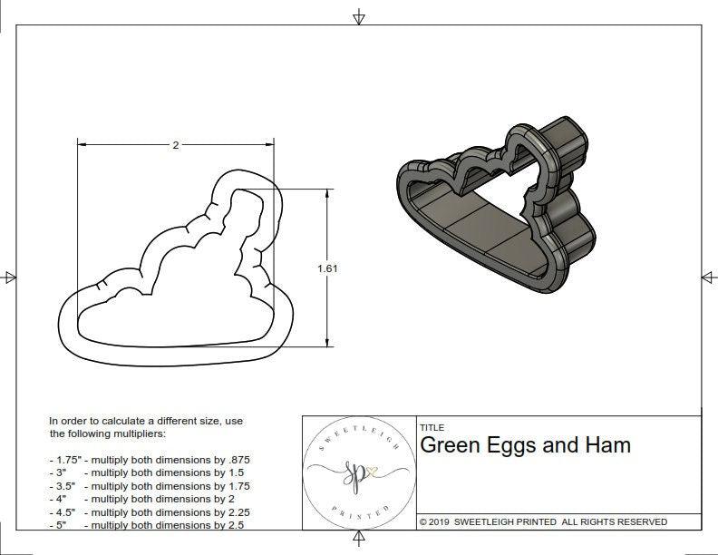 Ham with Fork Cookie Cutter - Sweetleigh 