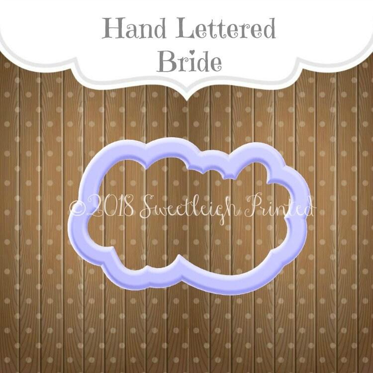 Hand Lettered Bride Cookie Cutter - Sweetleigh 